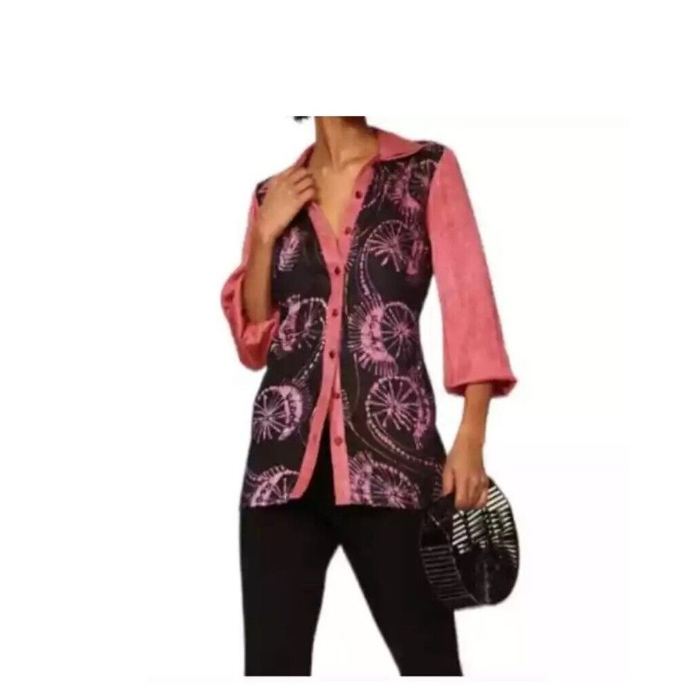KAHINDO Pink Black Maa Tunic Size 10